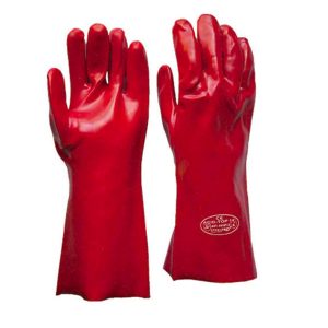 GUANTE PVC ROJO  14"