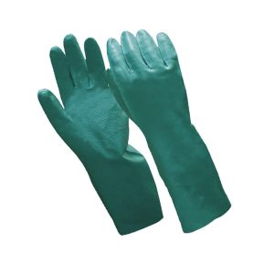 GUANTE STEELPRO NITRILO VERDE FLOCADO 8/S